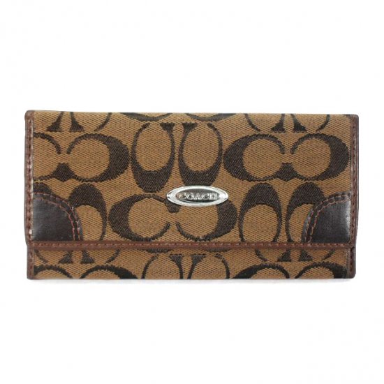 Coach Legacy Slim Envelope Large Brown Wallets EES | Coach Outlet Canada
